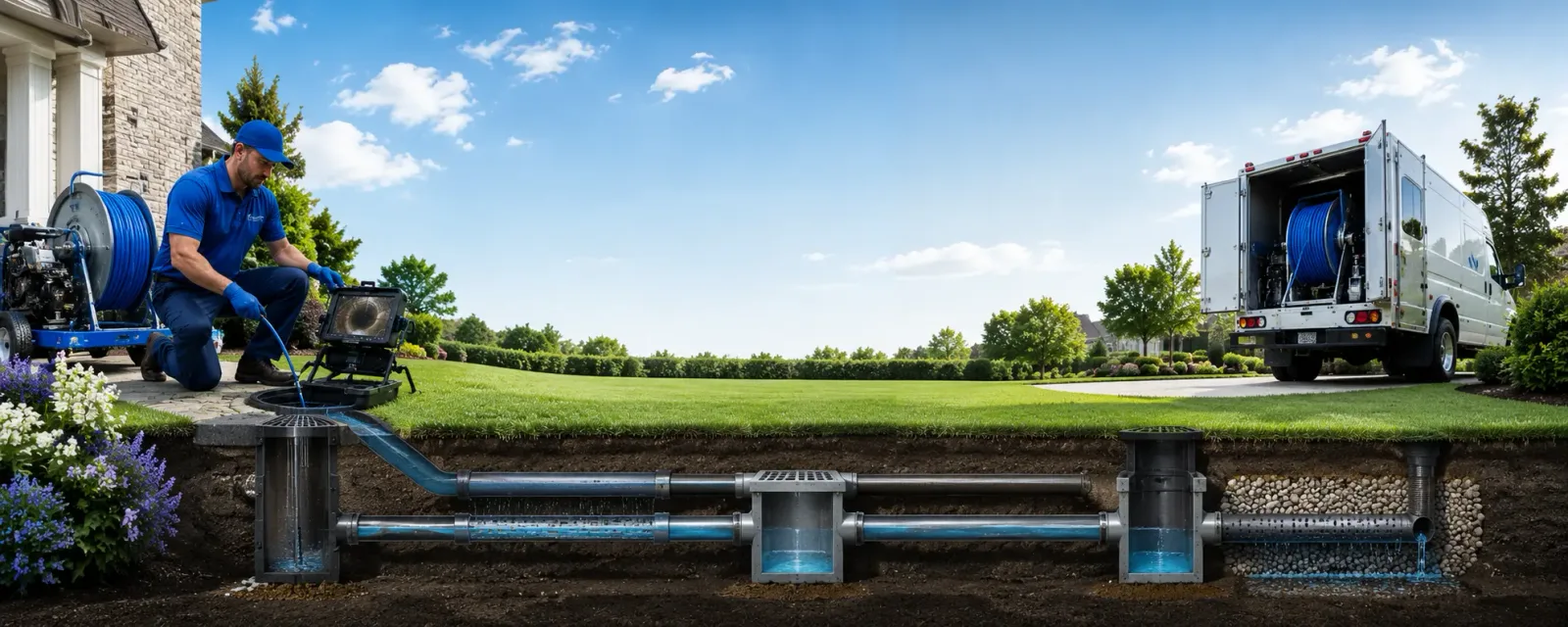 Outdoor drain cleaning information for Hambleton, WV